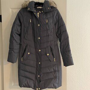 Michael Kors hooded faux fur winter puffer coat